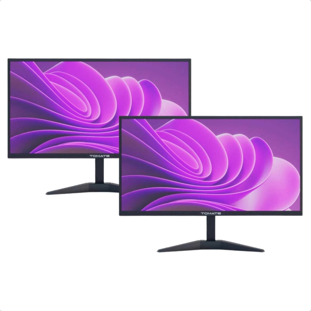 Kit 2 Monitores LED 24" FullHd Tomate Escritório Home Office | Shopee ...