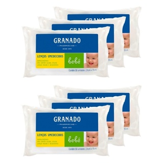 Lenços Umedecidos Granado Bebe com 50 Unidades - Kit de 6 Embalagens - Total de 300 Toalhinhas