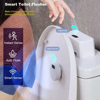 Brlq-automatic Toilet Flush Button Induction Toilet Flush Flusher Lavagem Sanitária Externa Infravermelha Kit de Lavagem Sanitária Smart Home Sensor de Lavagem Sanitária Smart
