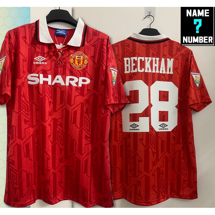 Manchester United 1992 94 Home [Vintage] S-2XL Camiseta Jersey De