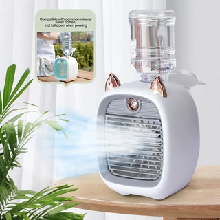 2400mAh Mini Ar Condicionado Portátil Umidificador De Ventilador De Mesa Purificador 3 Velocidades 2 Modo Pulverizador USB Carro De Camping Em Casa