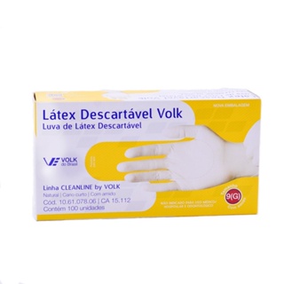 Luva Látex Volk c/100un Tam. G