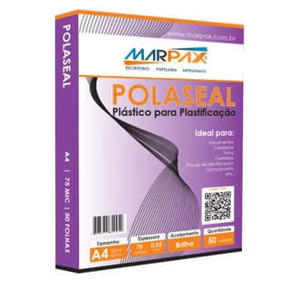 Polaseal Plástico para Plastificação A4 220x307x0,03mm 50un