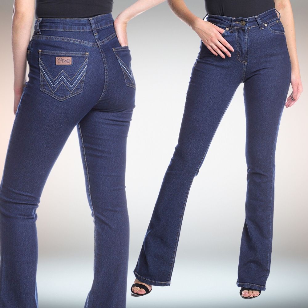 Calça Wrangler Jeans Original Legítimo Com Elastano Para Cowgirl Usar Em  Rodeio