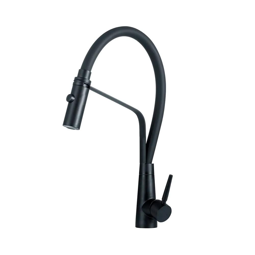 Torneira Para Cozinha Gourmet Misturador Monocomando Turiaçu Pingoo - Preto