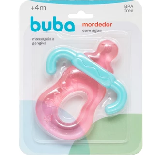 Mordedor Com Água Bebê Massageador De Gengiva Mamadeira Rosa 16267 Buba