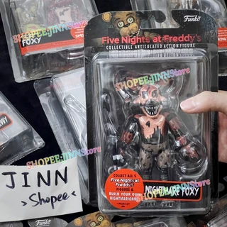 - JINN-FNAF Figuras NIGHTMARE BONNIE FOXY CHICA FREDDY Fazbear Figura FUNTIME Coleção De Bonecas Juntas Móveis Modelo Brinquedos