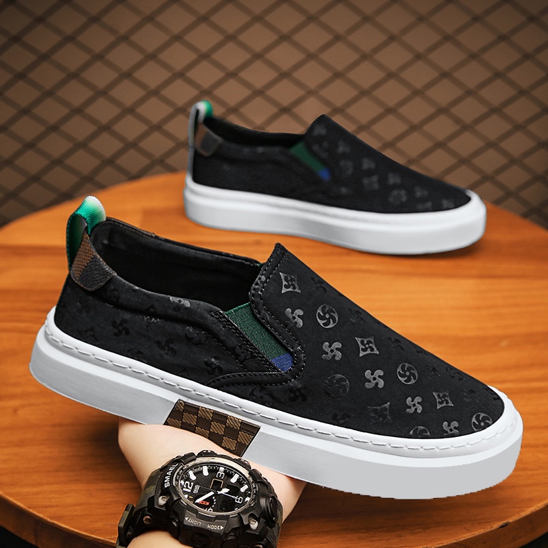 Novo pano de fio de gelo para calços respiráveis para homens, sapatos esportivos casuais, sapatos masculinos da moda