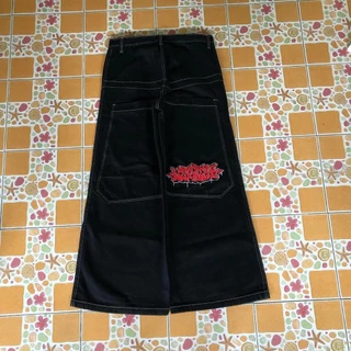 Y2K Jeans Streetwear Calça De Bolso Grande Hip Hop Carta Gráfica Baggy Homens Mulheres Harajuku Cintura Larga