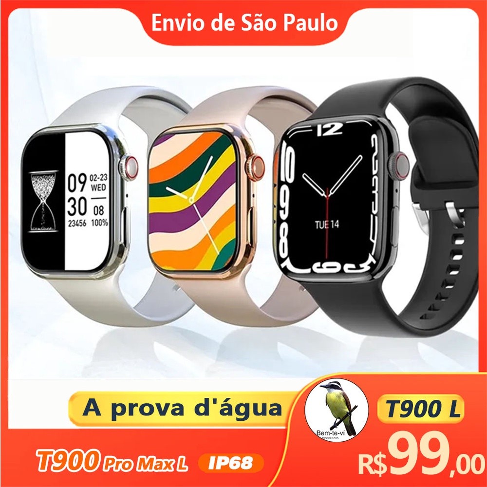 -Bemtevi-Smartwatch T900 Pro Max L Relógio inteligente à prova d