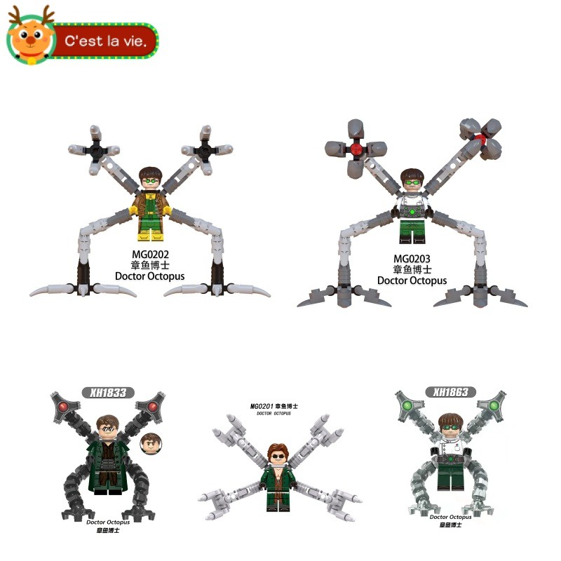 Superhero Minifigures Doctor Octopus Building Block Toys Collection Ornamentos mini Modelo Brinquedos Infantis