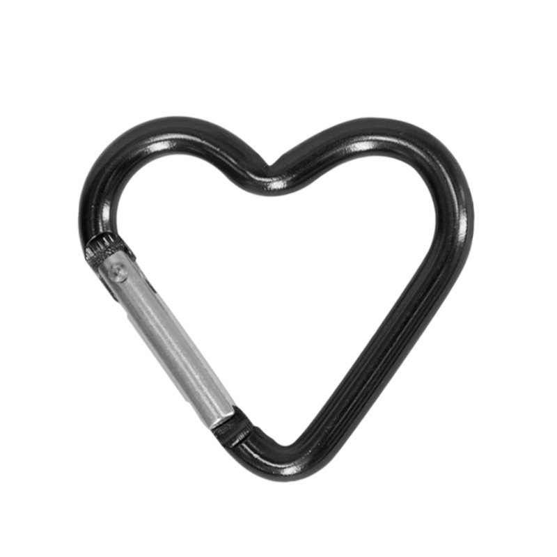 BASICS⭐︎HEART CARABINER Heart Shaped Carabiner Clip Aluminum