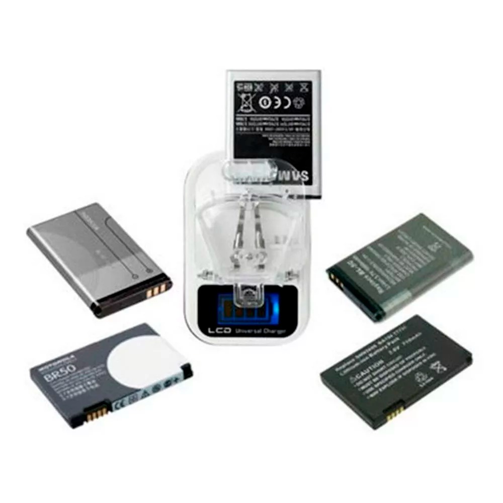 Carregador Digital Universal Baterias Celular Visor Lcd Usb