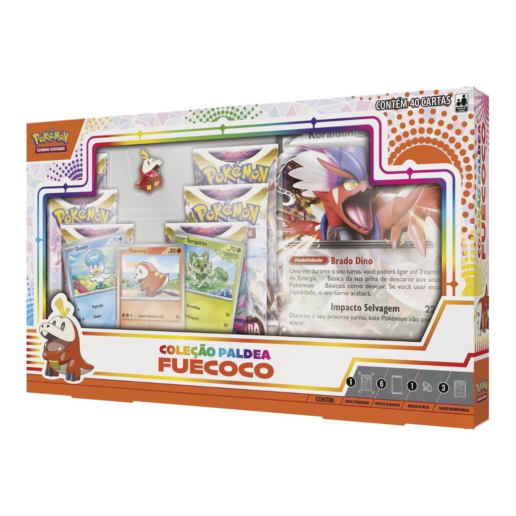 Box Pokémon Coleção Paldea Fuecoco Copag | Shopee Brasil