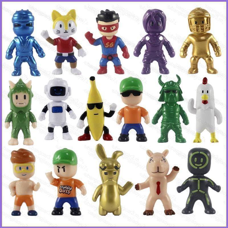 16pcs Stumble Guys Action Figure Raving Rabbids Banana Man Ninja