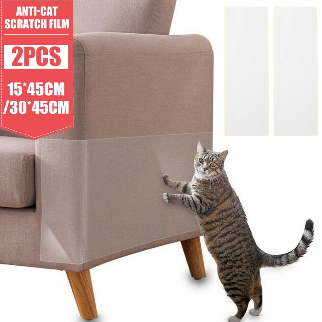 2 protetores flexíveis de sofá transparente para gatos anti-roubo
