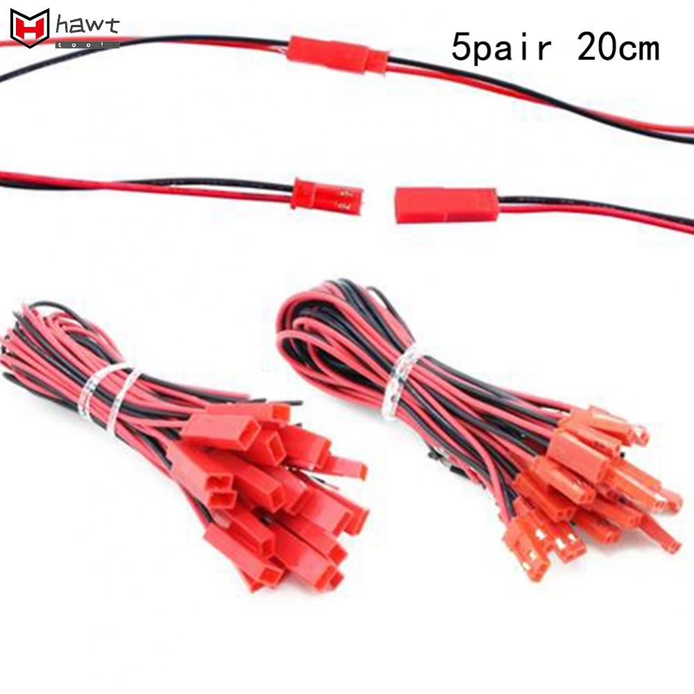 Cabo Conector JST Vermelho + Preto Fio 2 Pinos Par Fêmea Macho Para ...