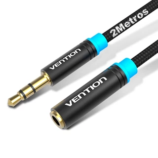 Cabo Extensor Áudio P2 Fone Headset P2 Macho x P2 Femea 2m