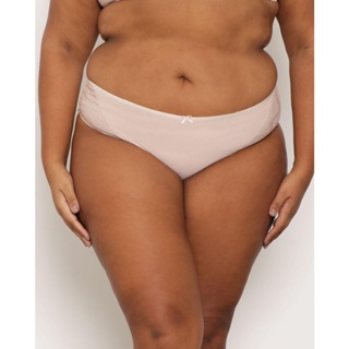 Calcinha Plus Size Avulsa Caleçon Telada Bege