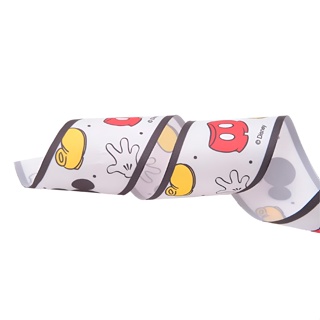 Fita de Cetim Estampa Mickey - Vermelho/Preto/Amarelo - 6,3x1000cm - 1 unidade - Cromus - Rizzo