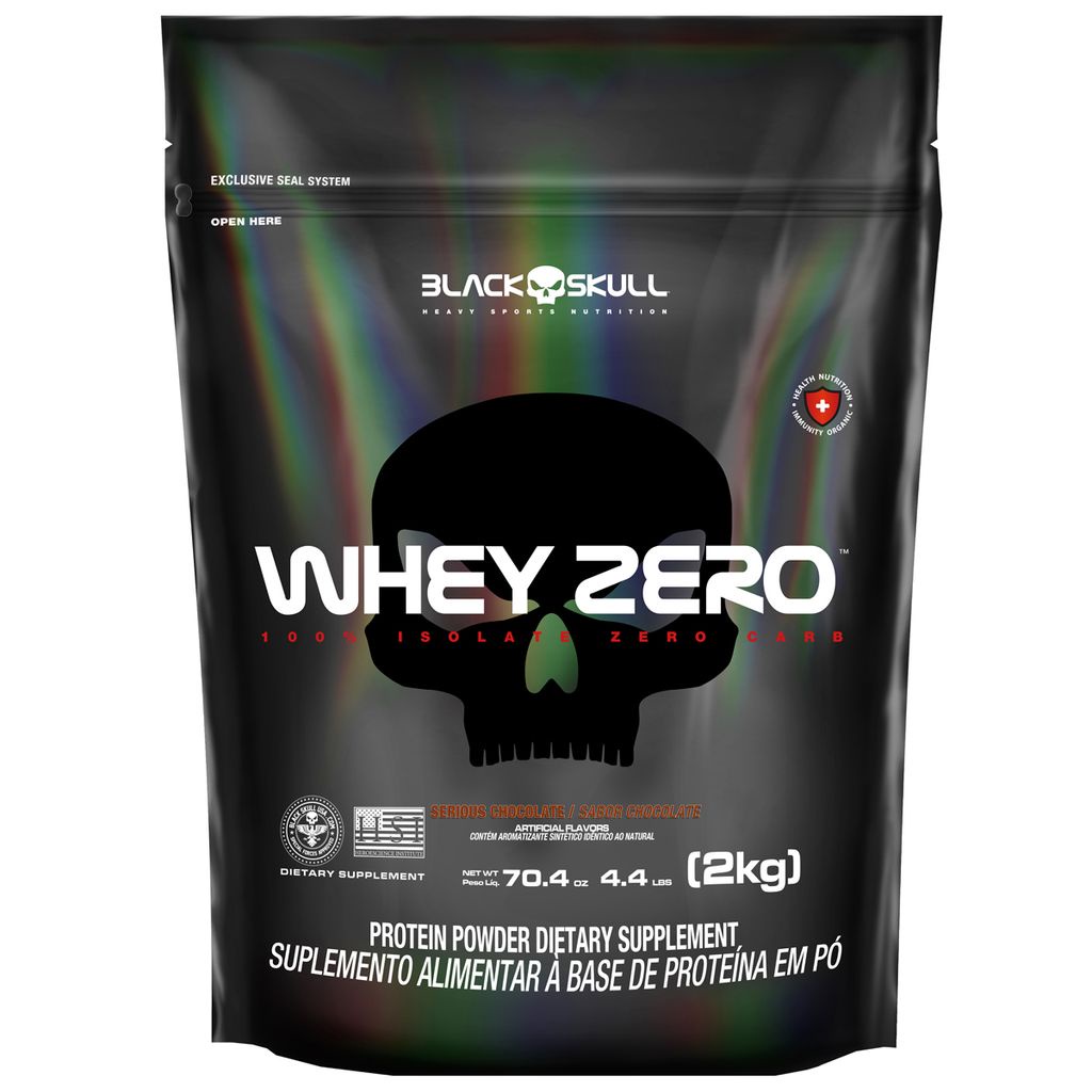 Whey Zero Black Skull Refil – 2kg (whey Protein Isolado)
