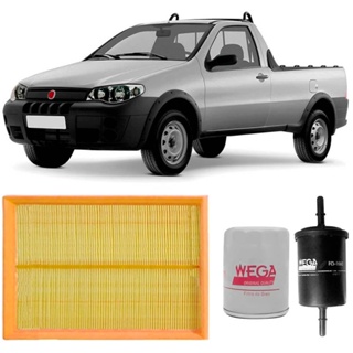 Kit Filtro Ar Óleo Combustível Fiat Strada 1.8 2004 A 2018
