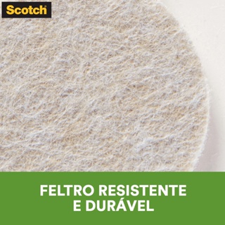 Feltro Sintético redondo grande 9 unidades branco 3M Scotch