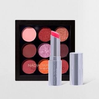 Kit Paleta de Sombras To Go Fire Revitalizador Labial Rosa Nádia Tambasco By Océane