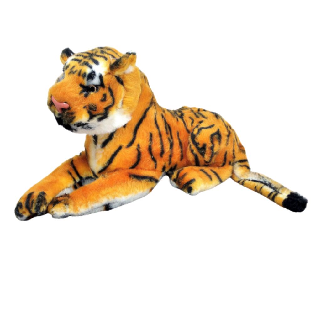 Tigre Fofinho Sentado Com Laço 23cm - Pelúcia- Safári Africa