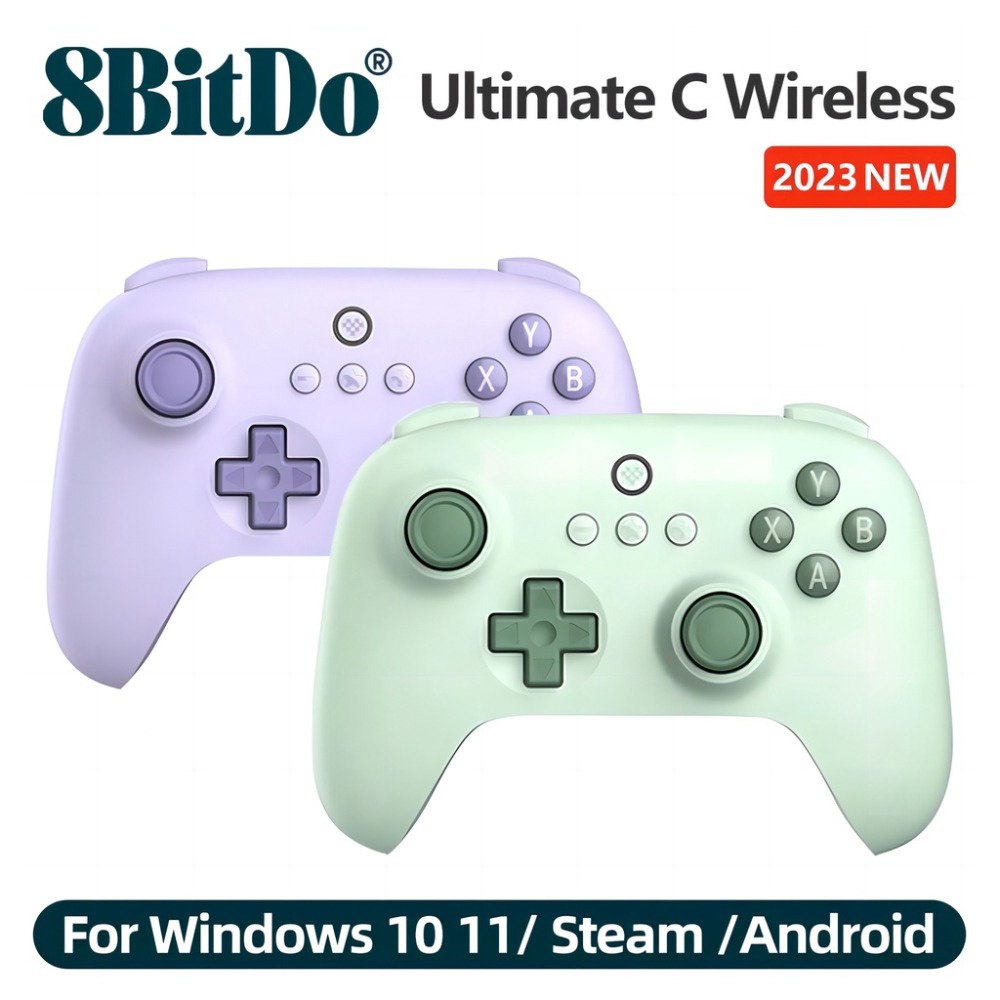 8BitDo-Controlador De Jogos Sem Fio Ultimate C 2.4G Para PC Windows 10 , 11  , Deck De Vapor Raspberry Pi Android Vender Como Bolos Quentes 2023 Novo