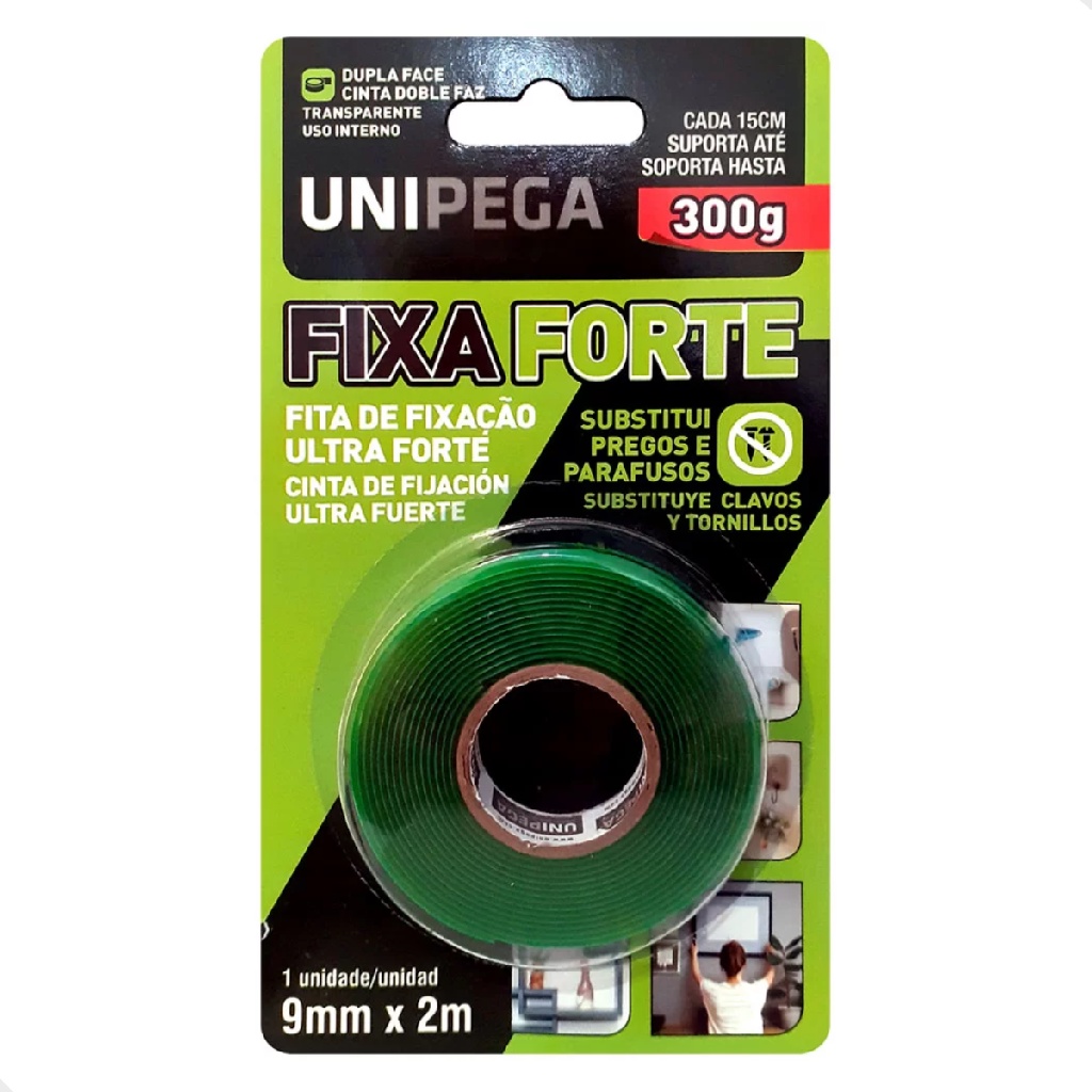 Fita Dupla Face 9mm X 2 Metros Fixa Forte Unipega Shopee Brasil 7093