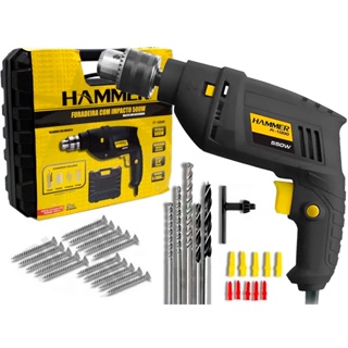 Furadeira De Impacto 3/8 500w C/ Maleta E Kit