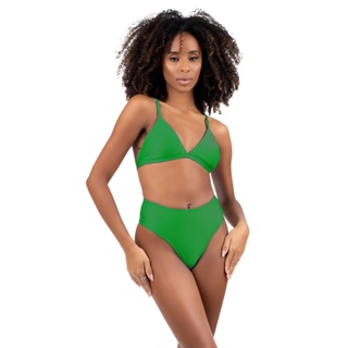 Neon Green High Waist Bikini Bottoms - Sereia Brasil