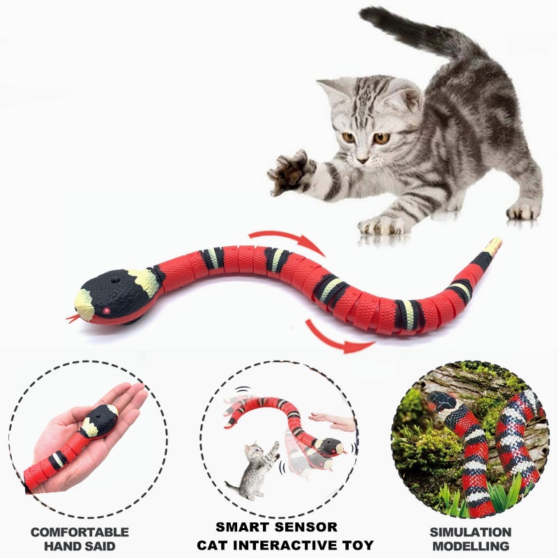 Eletrônico Tricky Snake Smart Sensing Snake Pet Cat Dog Toys