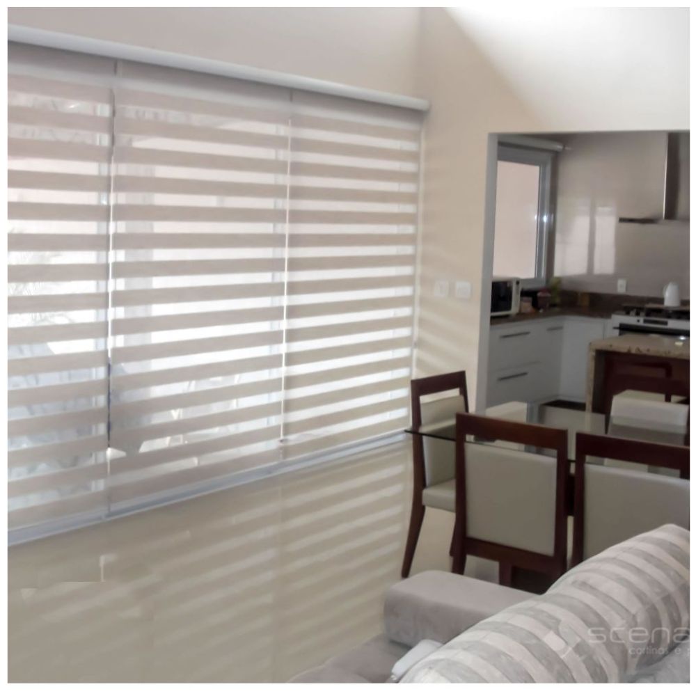 Persiana Cortina Rolo Double Vision 1,20 x 1,60 Branca