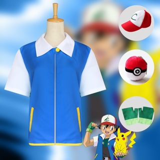 Fantasia Ash Pokemon Alola camiseta e boné