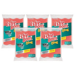 Kit Esponja Dupla Face Sfreg EsfreBom Bettanin 10 Unidades