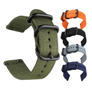 Pulseira Nylon Force Militar Universal Para Relógio Inteligente Digital e Analógico e Smartwatch 18mm 20mm 22mm e 24mm Com Pinos de Engate Rápido