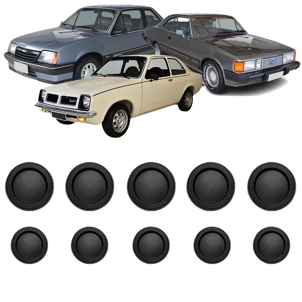 Kit 10 Tampa Assoalho Opala Chevette Monza (Maior/Menor)