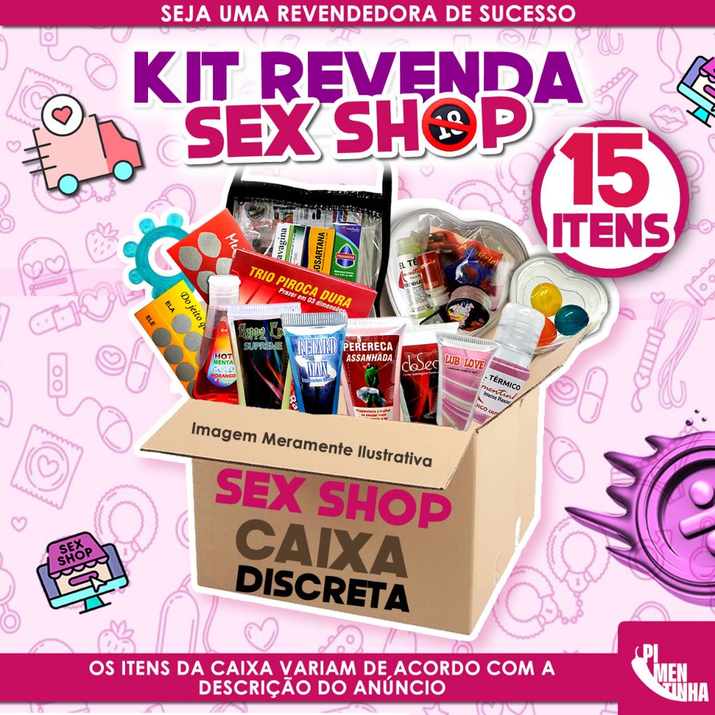 Sexy Shop 15 Produtos SEX SHOP Produto Adulto Casal Caixa Master