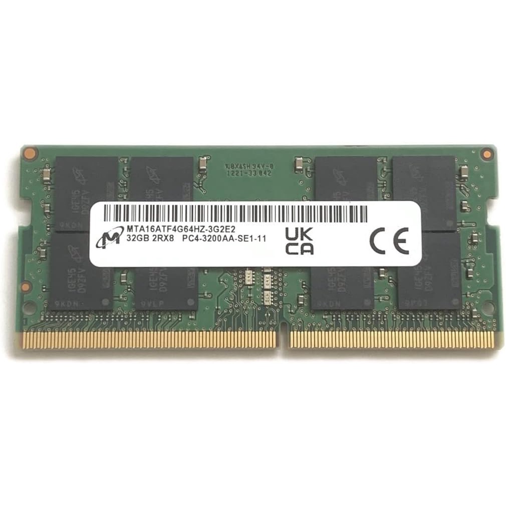 MEMORIA NOTEBOOK 32GB DDR4 3200MHZ MICRON SODIMM 2RX8 - MTA16ATF4G64HZ-3G2
