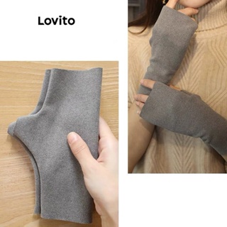 Lovito Luvas Básicas Lisas Casuais Para Mulheres LFA11373