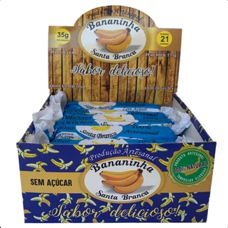 Doce Bananinha Santa Branca Zero Açúcar 100% Natural C/21un