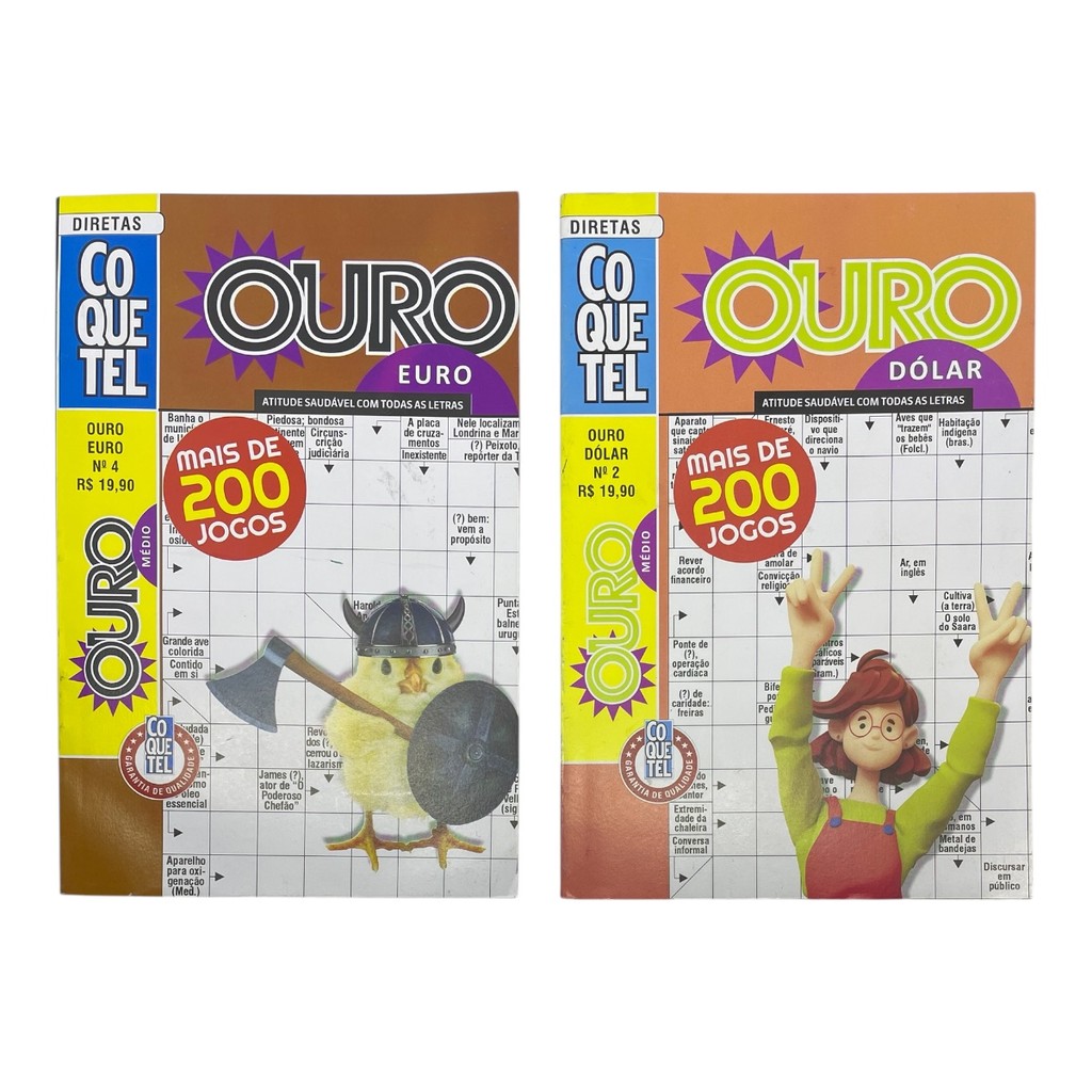 Combo Coquetel Caça Palavras Ouro Nível Médio - 02 Unidades