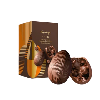 Ovo de Páscoa Amargo Laranja Cristalizada e Amêndoas - 150g