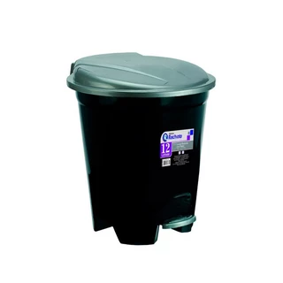 Cesto Lixeira Com Pedal Plástico Multiuso 12 Litros Preto em Oferta na Shopee