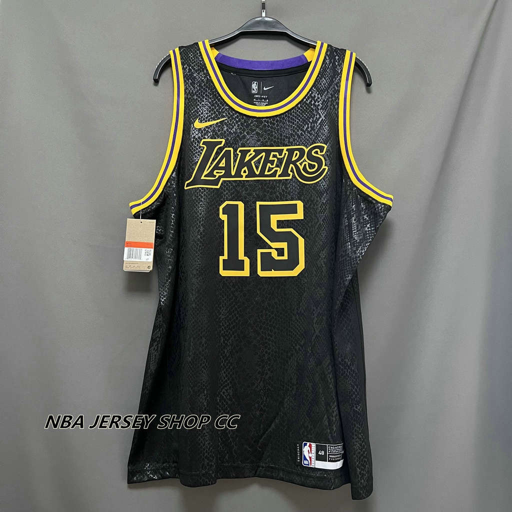 Novos Lakers Originais Masculinos # 15 Austin Reaves Jersey Mamba ...