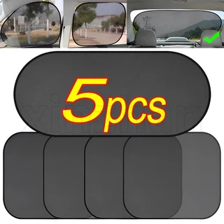 5Pcs/Sets Visor Dobrável Universal Para Pára-Brisas/Cobertura Do Brisa Carro/Proteção Solar UV Auto Cortina Da Janela Traseira Preta/Acessórios Protetor