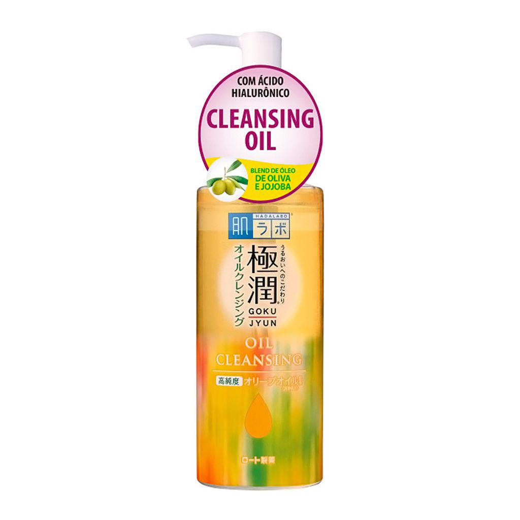 Demaquilante Facial Hada Labo Gokujyun Cleansing Oil com Óleo de Oliva e Jojoba 200ml