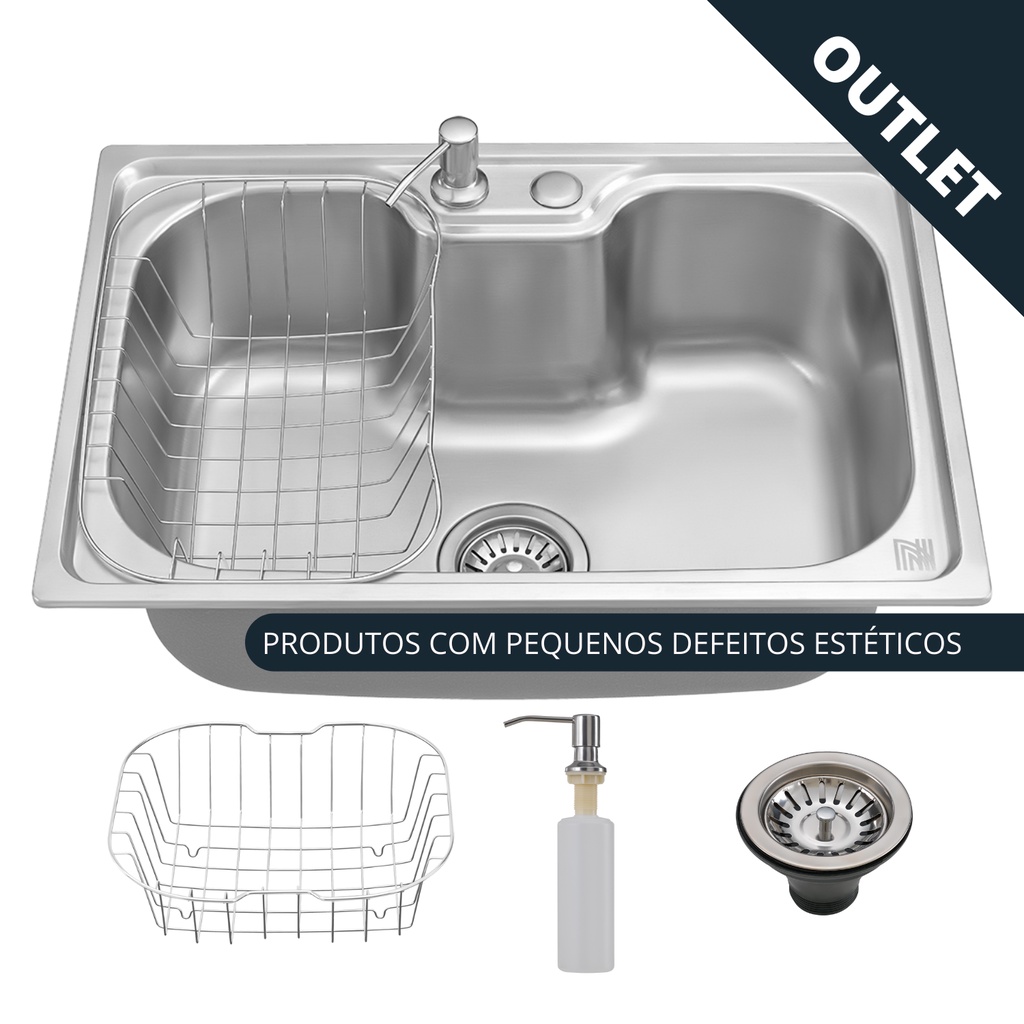 Cuba Cozinha Gourmet Inox C/ Acessórios - Pequenos Defeitos